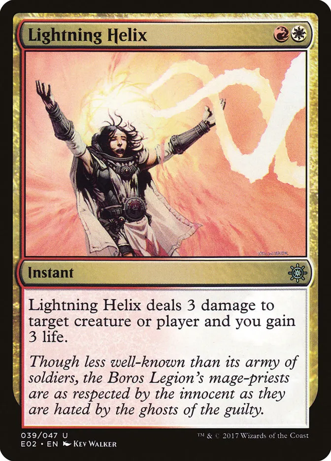 2017 Explorers of Ixalan Lightning Helix uncommon #39 unlisted card image