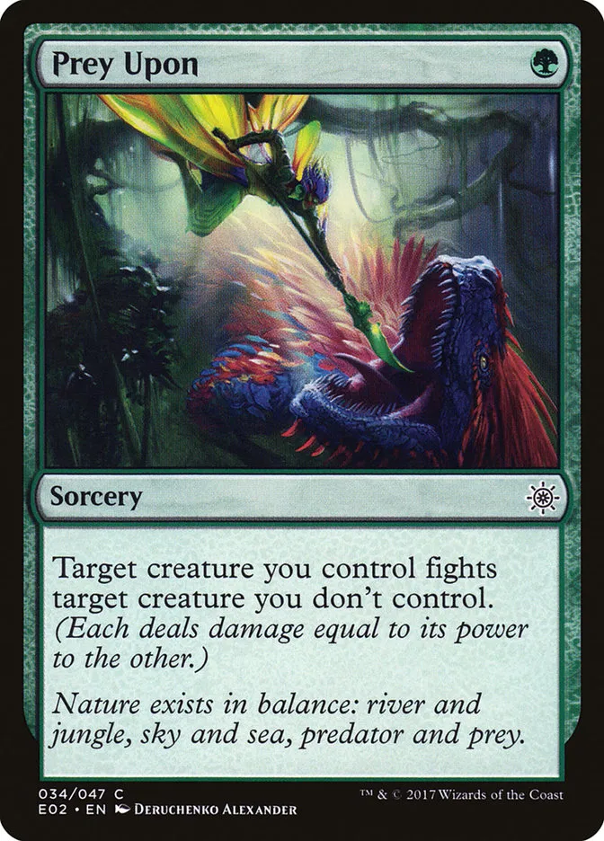 2017 Explorers of Ixalan Prey Upon common #34 unlisted card image
