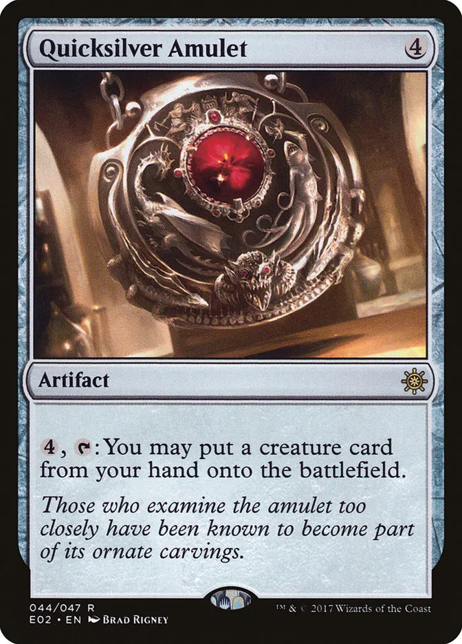2017 Explorers of Ixalan Quicksilver Amulet rare #44 unlisted card image