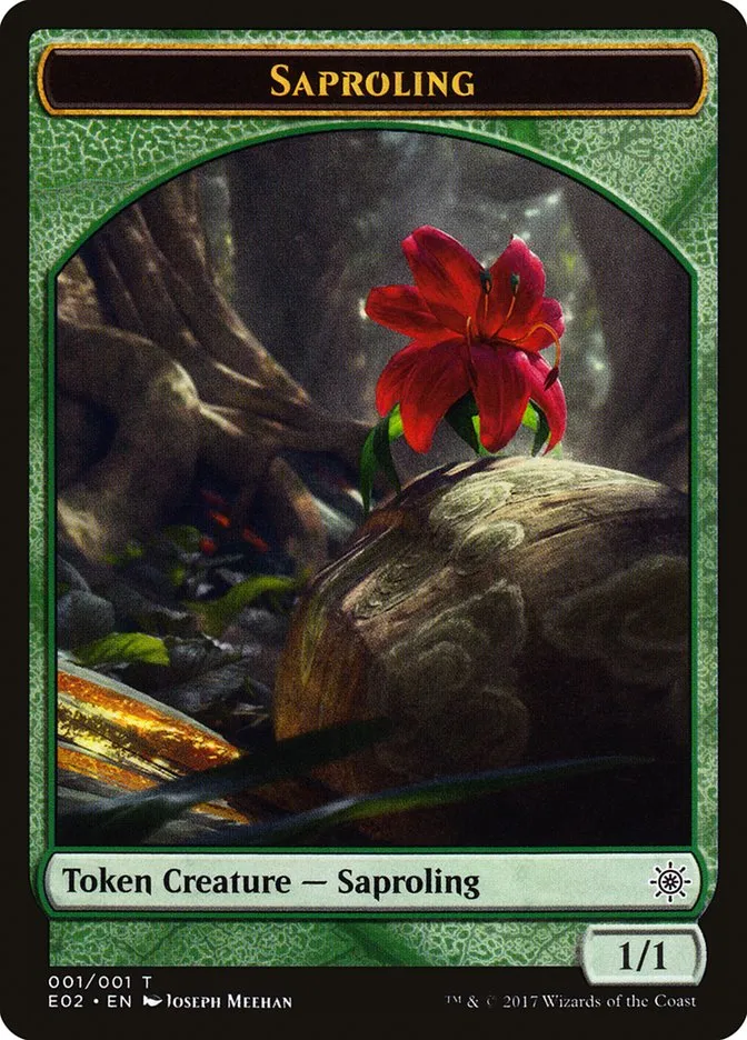 2017 Explorers of Ixalan Saproling common #T1 unlisted card image