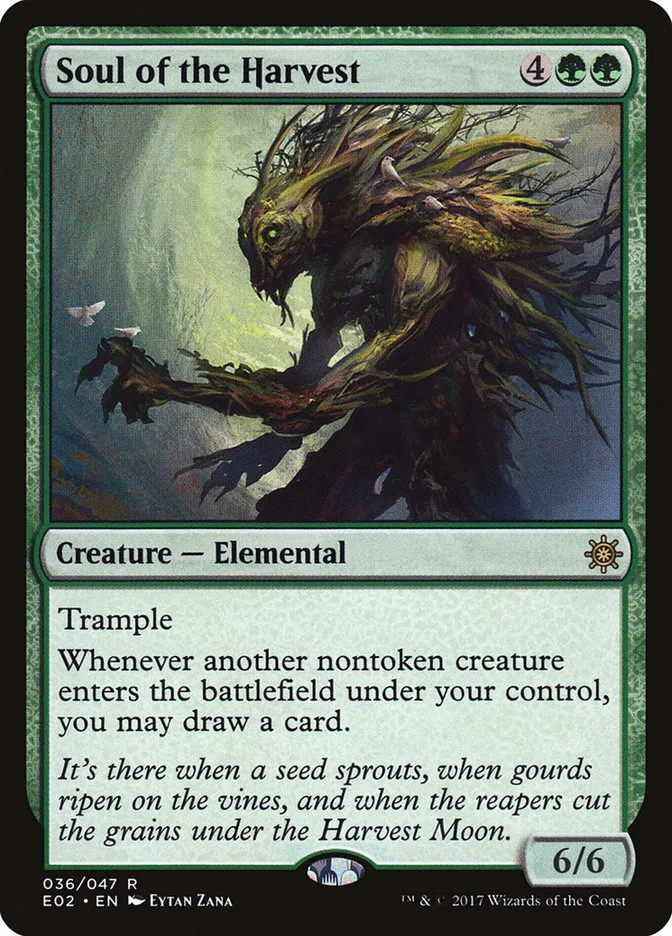 2017 Explorers of Ixalan Soul of the Harvest rare #36 unlisted card image