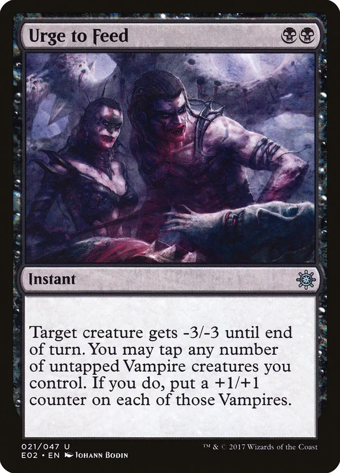 2017 Explorers of Ixalan Urge to Feed uncommon #21 unlisted card image