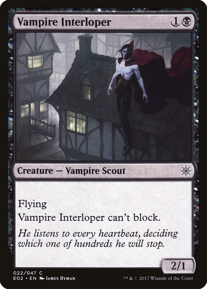 2017 Explorers of Ixalan Vampire Interloper common #22 unlisted card image