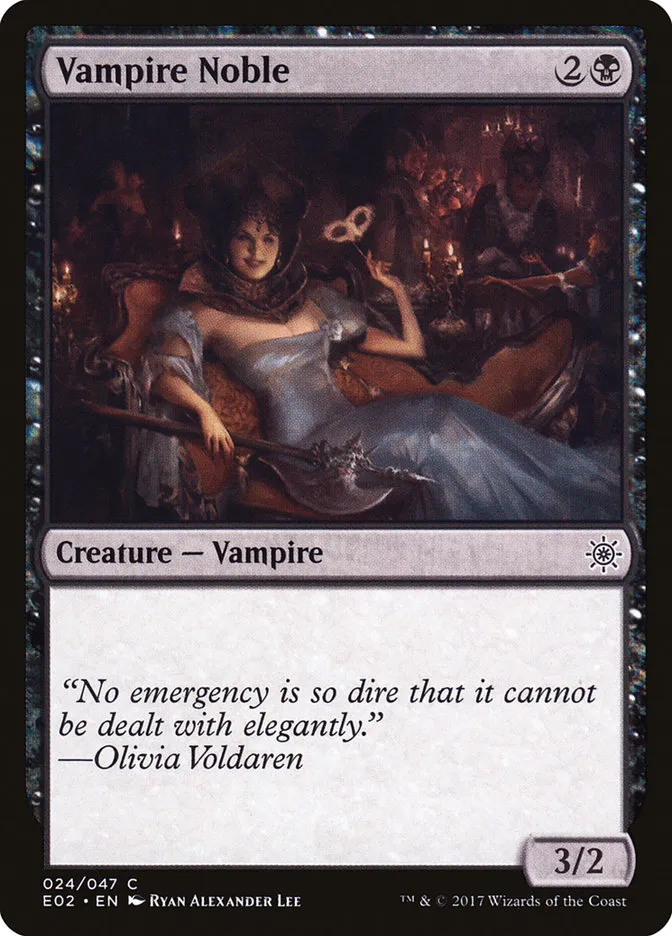 2017 Explorers of Ixalan Vampire Noble common #24 unlisted card image