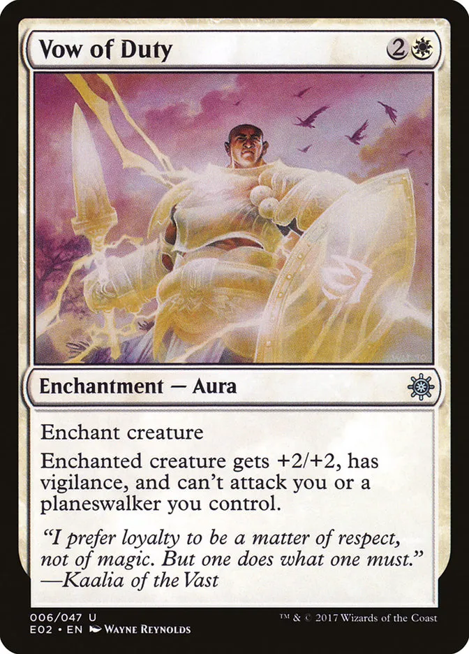 2017 Explorers of Ixalan Vow of Duty uncommon #6 unlisted card image