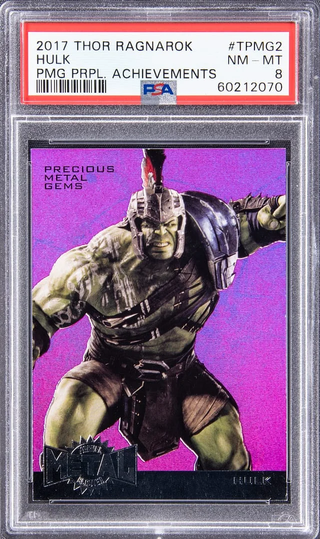 2017 Fleer Hulk Marvel Thor Ragnarok Precious Metal Gems (PMG) Purple #TPMG2 card image