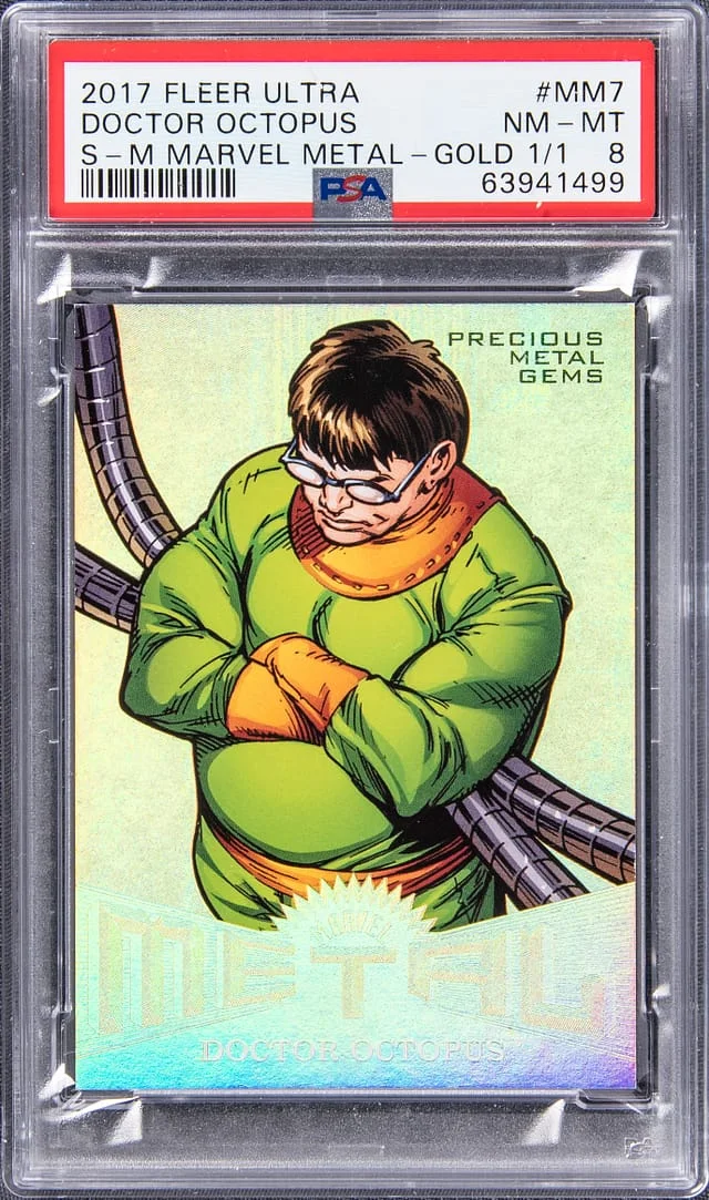 2017 Fleer Ultra Marvel Doctor Octopus Metal Precious Metal Gems (PMG) Gold #MM7 card image