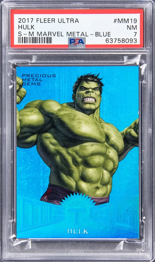 2017 Fleer Ultra Marvel Hulk Metal Precious Metal Gems (PMG) Red #MM19 card image