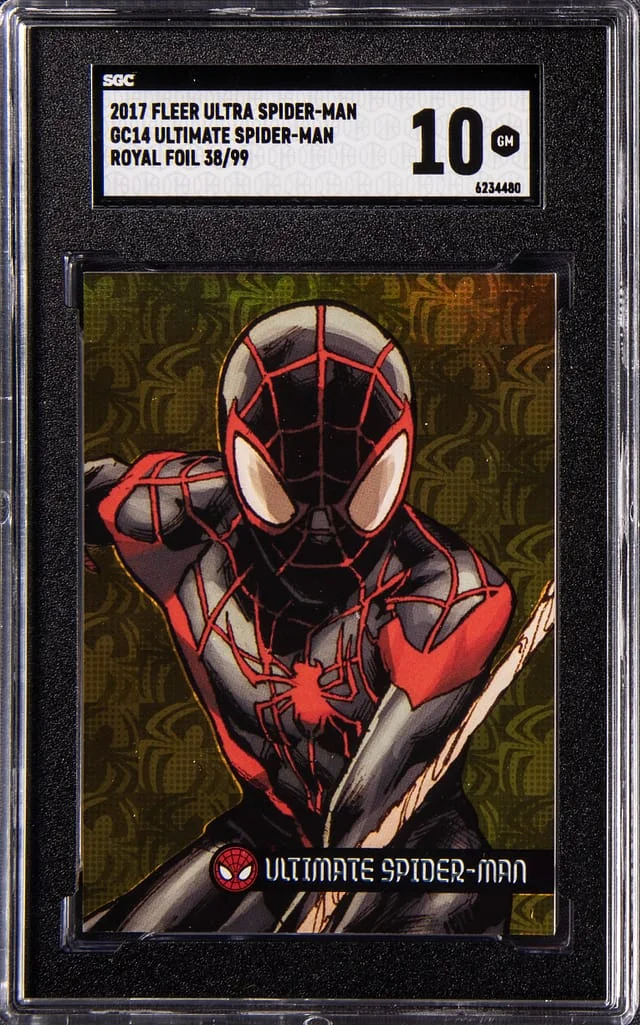 2017 Fleer Ultra Marvel Ultimate Spider-Man Spider-Man Royal Foil #GC14 card image