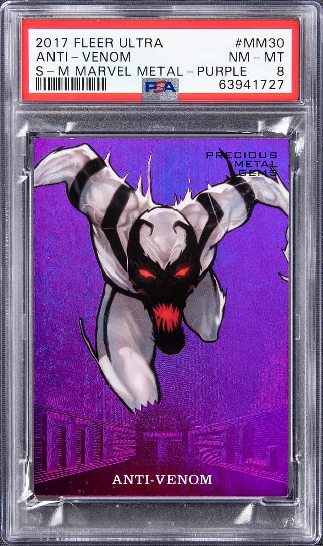 2017 Fleer Ultra Spider-Man Anti-Venom Metals Blue #MM30 card image