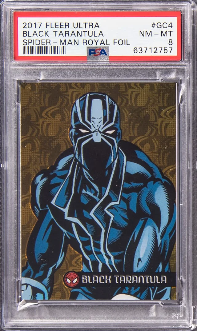2017 Fleer Ultra Spider-Man Black Tarantula Royal Foil #GC4 card image
