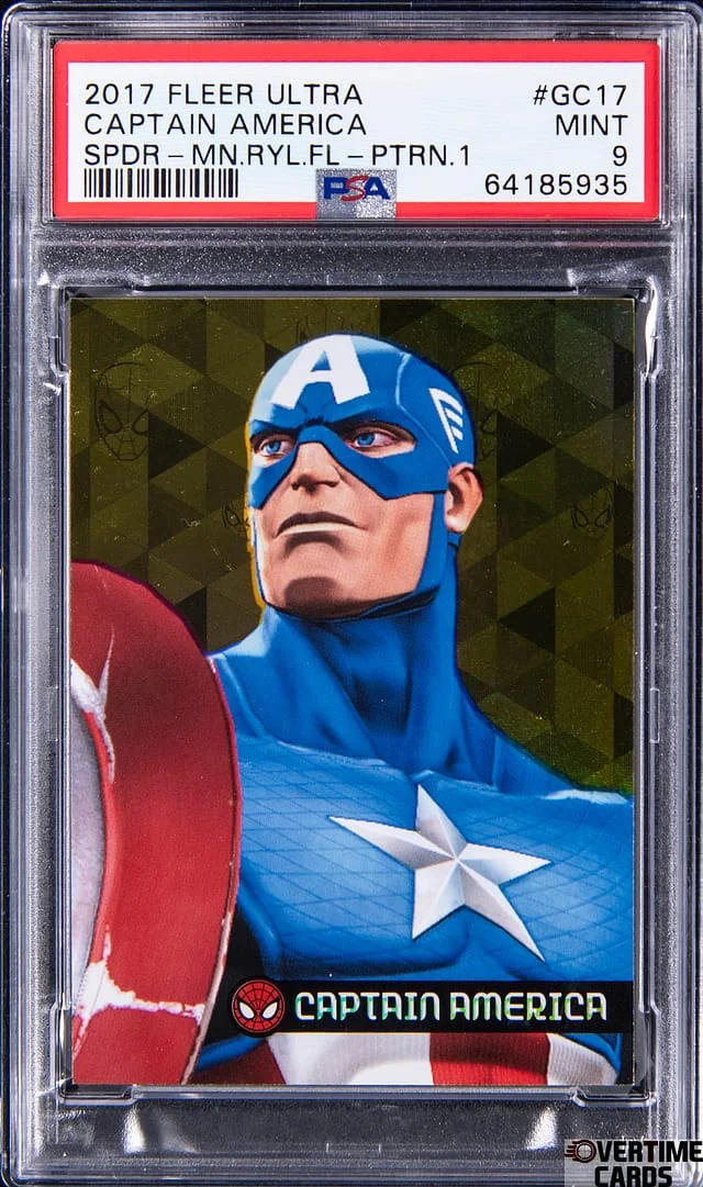 2017 Fleer Ultra Spider-Man Captain America Royal Foil Pattern 1 #GC17 card image