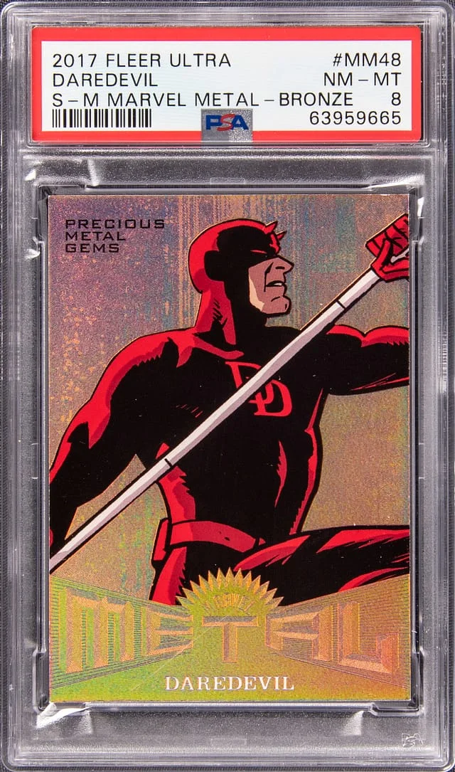 2017 Fleer Ultra Spider-Man Daredevil Marvel Metal Precious Metal Gems (PMG) Bronze #MM48 card image