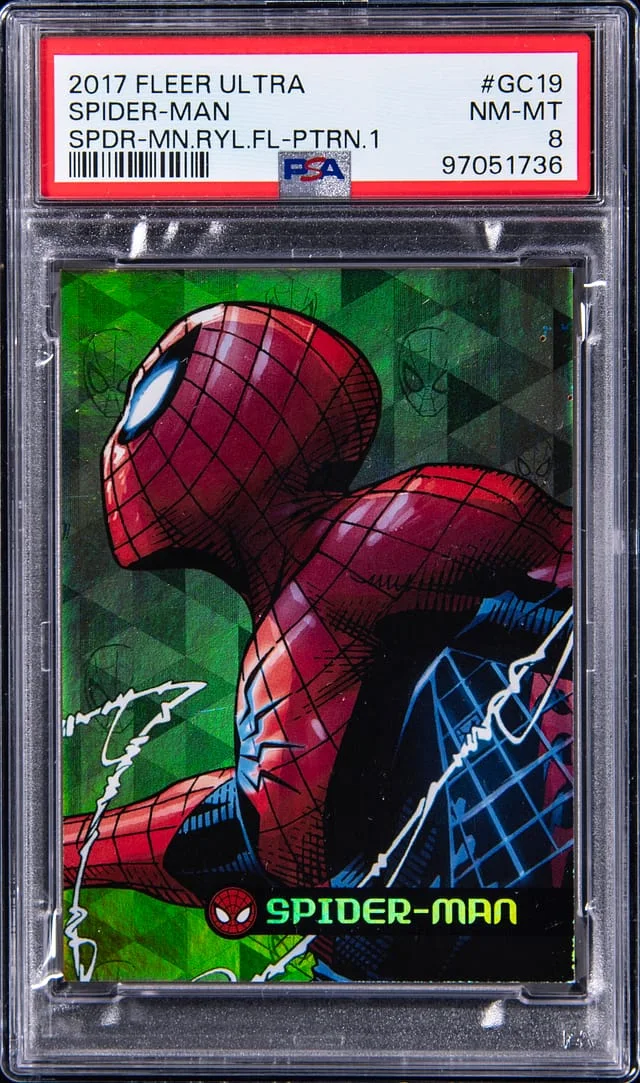 2017 Fleer Ultra Spider-Man Royal Foil Pattern 1 #GC19 card image