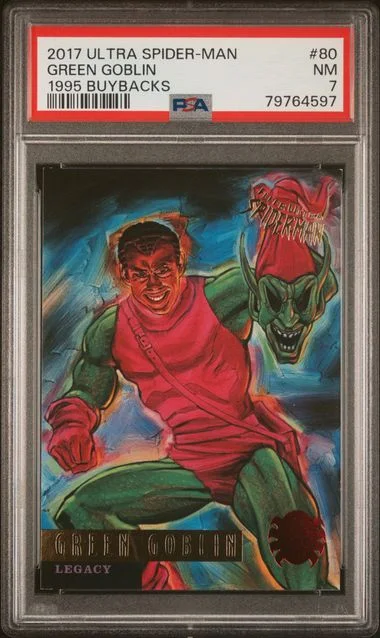 2017 Fleer Ultra Spider-Man Green Goblin 1995 Buybacks #80 card image