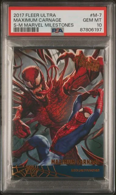 2017 Fleer Ultra Spider-Man Maximum Carnage Milestones #M-7 card image