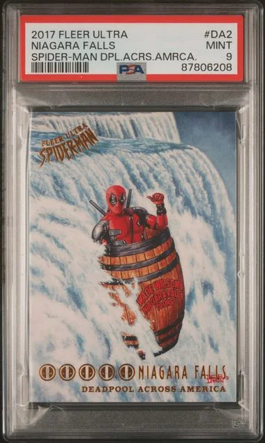 2017 Fleer Ultra Spider-Man Niagara Falls Deadpool Across America #DA2 card image
