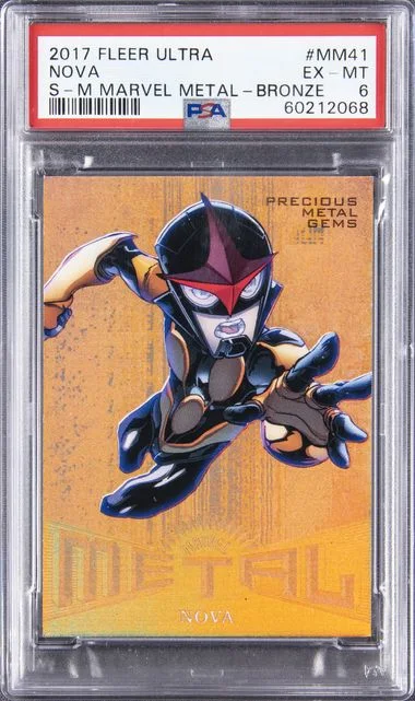 2017 Fleer Ultra Spider-Man Nova Marvel Metal Bronze #MM41 card image