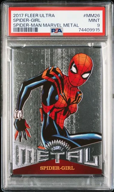 2017 Fleer Ultra Spider-Man Spider-Girl Marvel Metals #MM26 card image