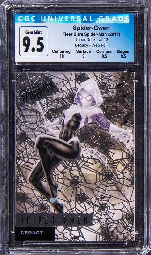 2017 Fleer Ultra Spider-Man Spider-Gwen Legacy Web Foil #L12 card image
