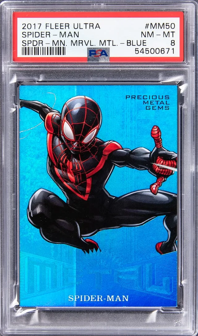 2017 Fleer Ultra Spider-Man Spider-Man Marvel Metal Patterned #MM50 card image