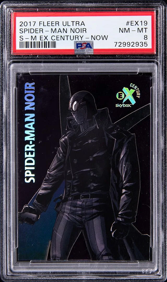 2017 Fleer Ultra Spider-Man Spider-Man Noir EX Century Now #EX19 card image