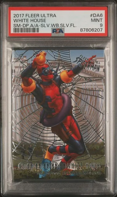2017 Fleer Ultra Spider-Man White House Deadpool Across America Silver Web Silver Foil #DA6 card image