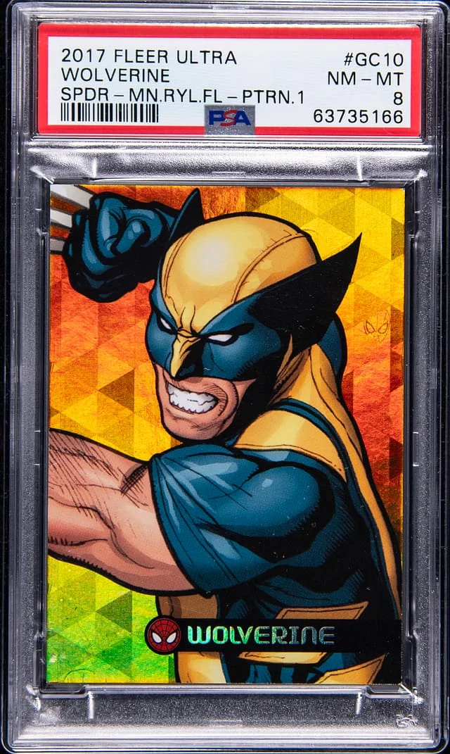 2017 Fleer Ultra Spider-Man Wolverine Royal Foil Pattern 1 #GC10 card image