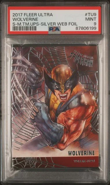 2017 Fleer Ultra Spider-Man Wolverine Team Ups Silver Web Foil #TU9 card image