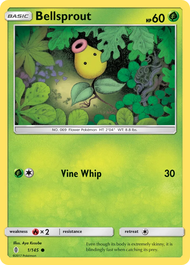 2017 Guardians Rising Bellsprout Common #001/145 Common card image