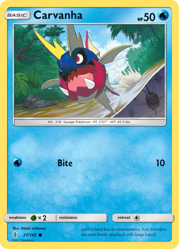 2017 Guardians Rising Carvanha #027/145 Common card image