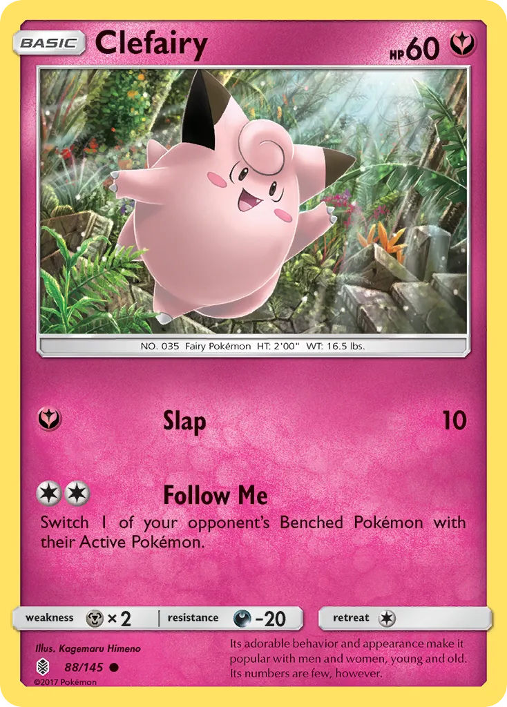 2017 Guardians Rising Clefairy Common #088/145 Common card image