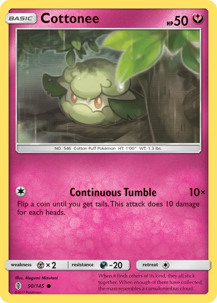 2017 Guardians Rising Cottonee Common #090/145 Common card image