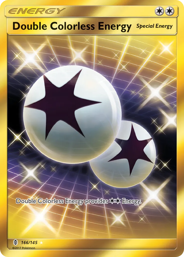 2017 Guardians Rising Double Colorless Energy #166/145 Rare Secret card image