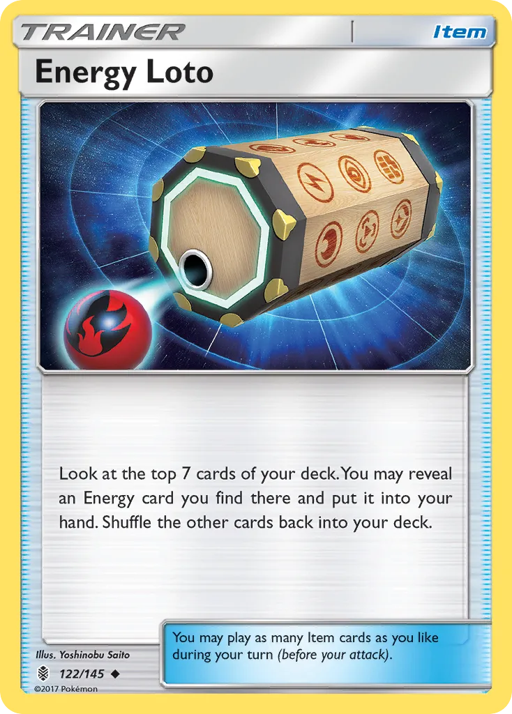 2017 Guardians Rising Energy Loto #122/145 Uncommon card image