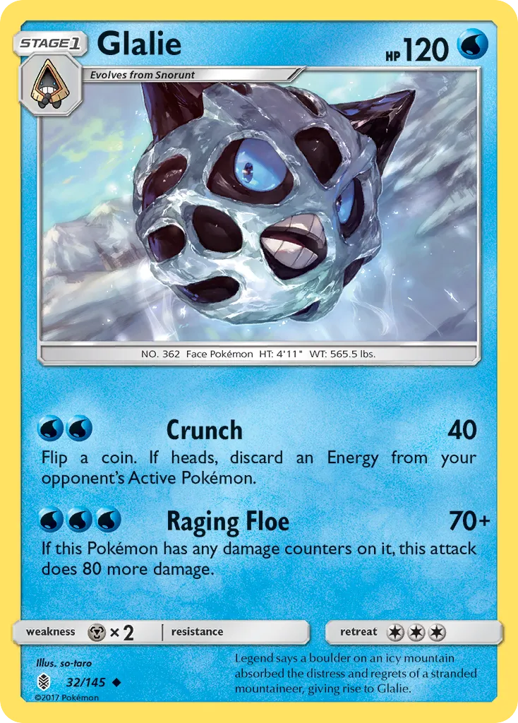 2017 Guardians Rising Glalie #032/145 Uncommon card image