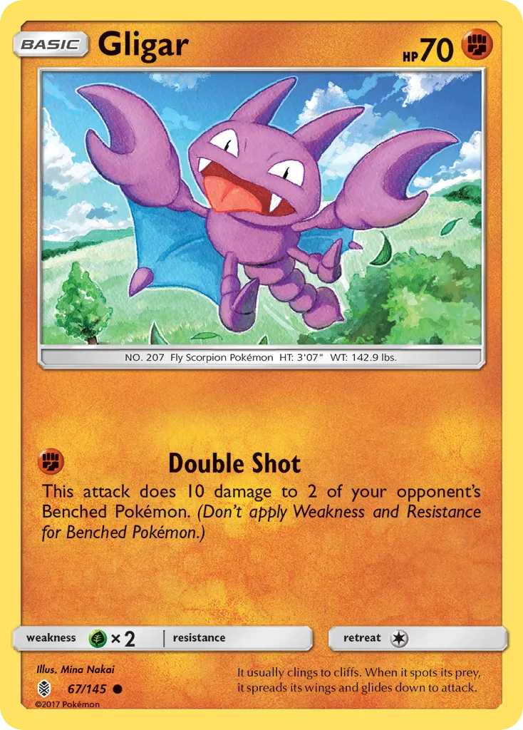 2017 Guardians Rising Gligar Common #067/145 Common card image