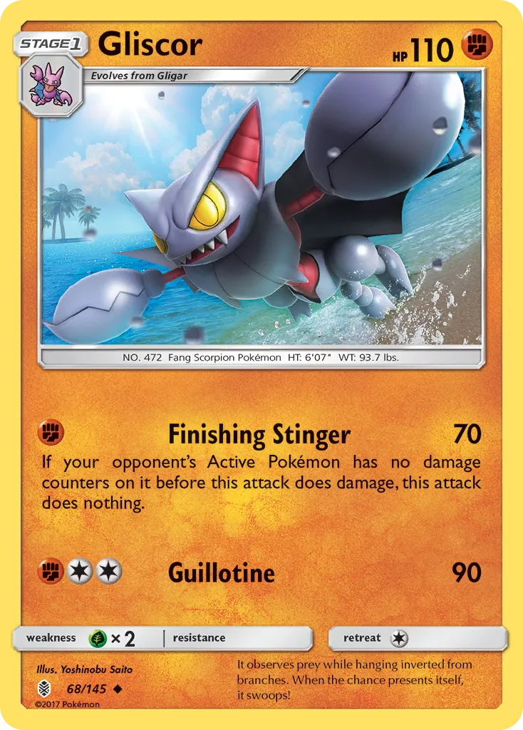 2017 Guardians Rising Gliscor Uncommon #068/145 Uncommon card image