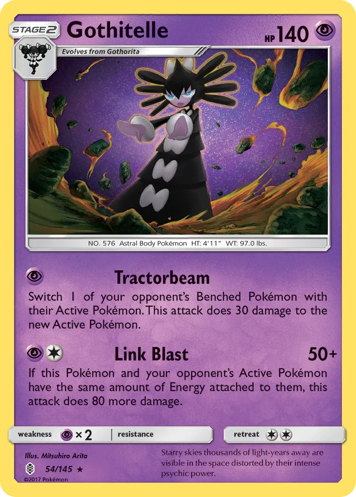 2017 Guardians Rising Gothitelle #054/145 Rare card image
