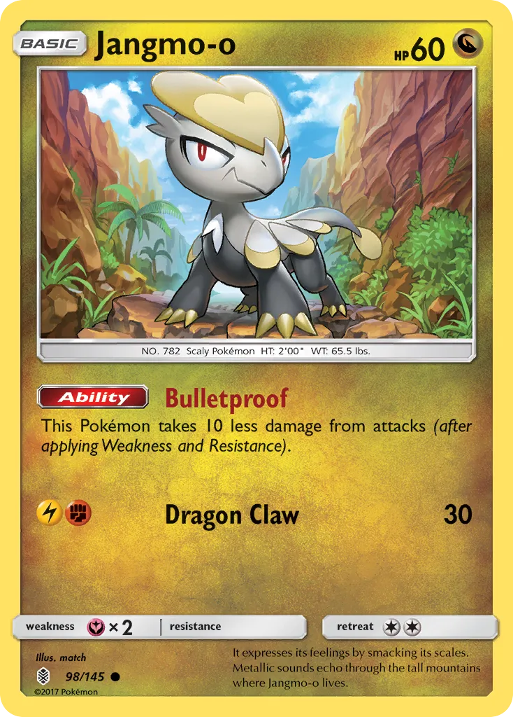 2017 Guardians Rising Jangmo-o Common #098/145 Common card image