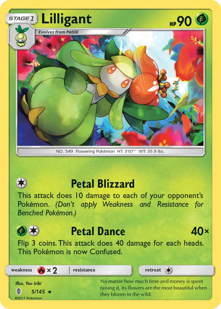2017 Guardians Rising Lilligant #005/145 Rare card image