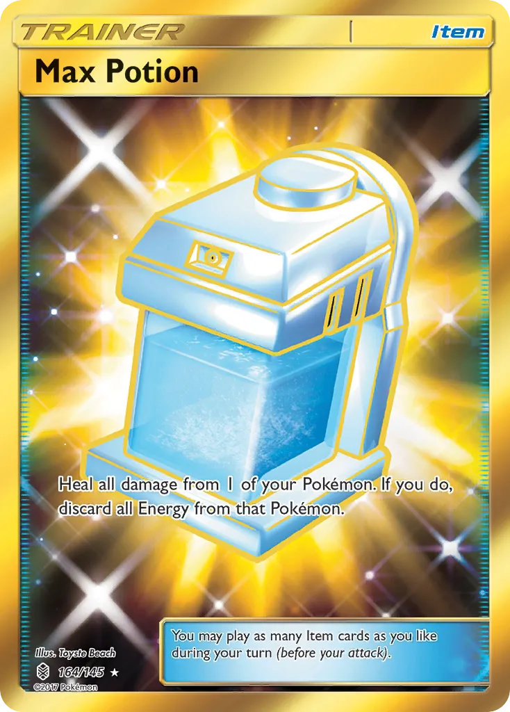 2017 Guardians Rising Max Potion #164/145 Rare Secret card image