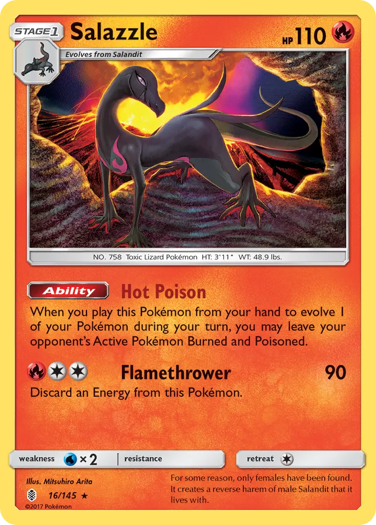 2017 Guardians Rising Salazzle #016/145 Rare card image