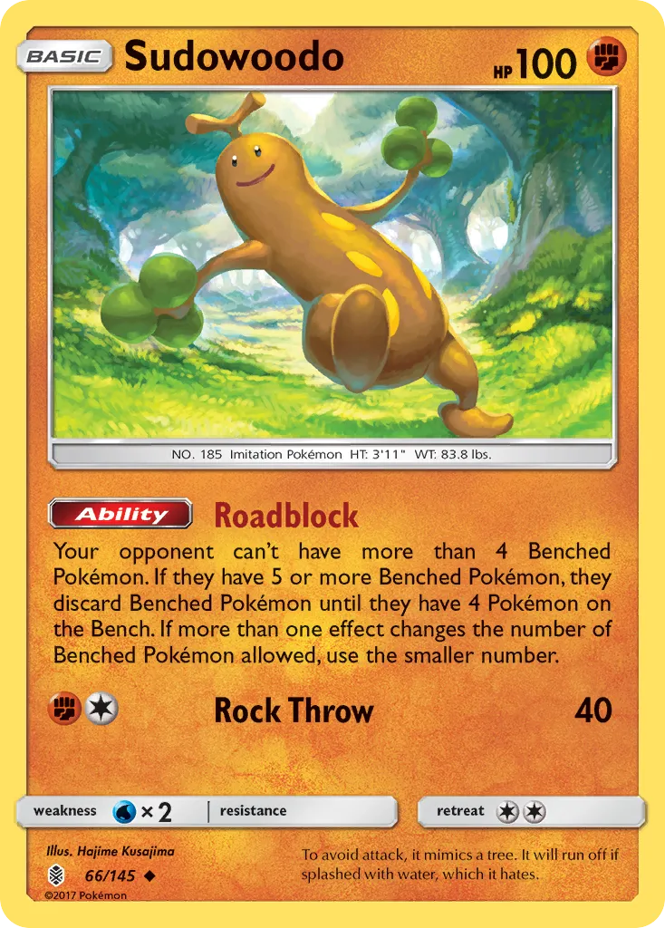 2017 Guardians Rising Sudowoodo #066/145 Uncommon card image