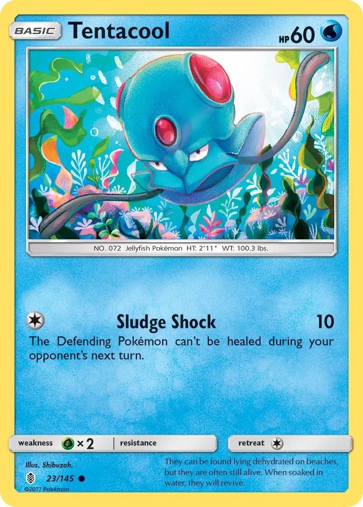 2017 Guardians Rising Tentacool Common #023/145 Common card image
