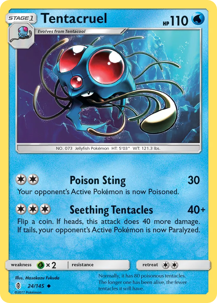 2017 Guardians Rising Tentacruel #024/145 Uncommon card image