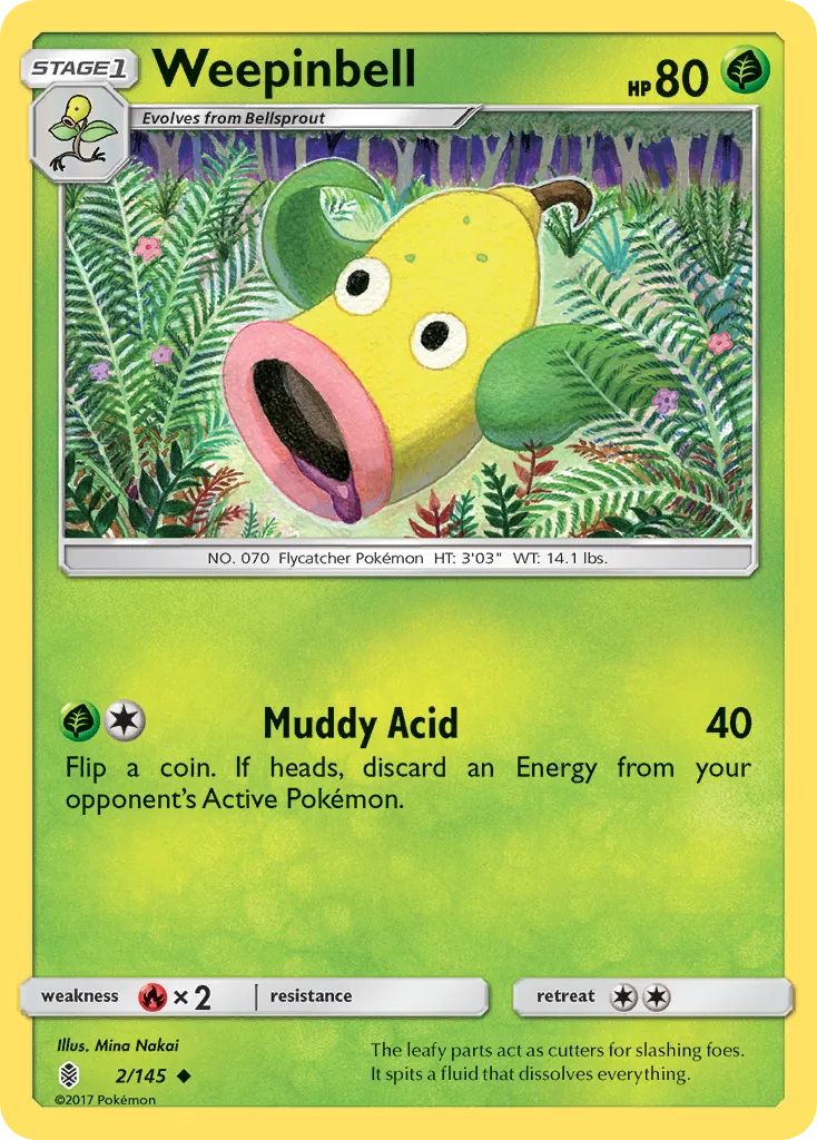 2017 Guardians Rising Weepinbell Uncommon #002/145 Uncommon card image