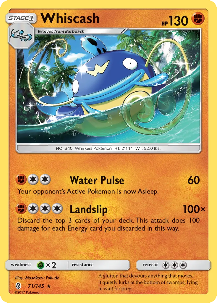 2017 Guardians Rising Whiscash #071/145 Rare card image