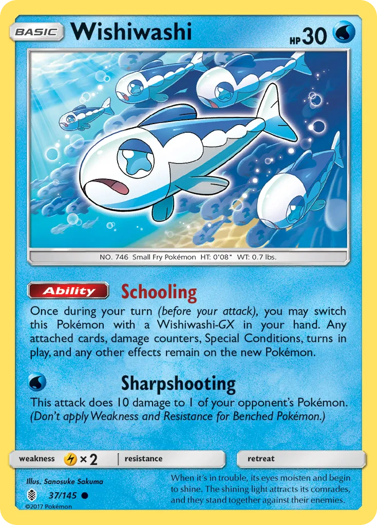 2017 Guardians Rising Wishiwashi #037/145 Common card image