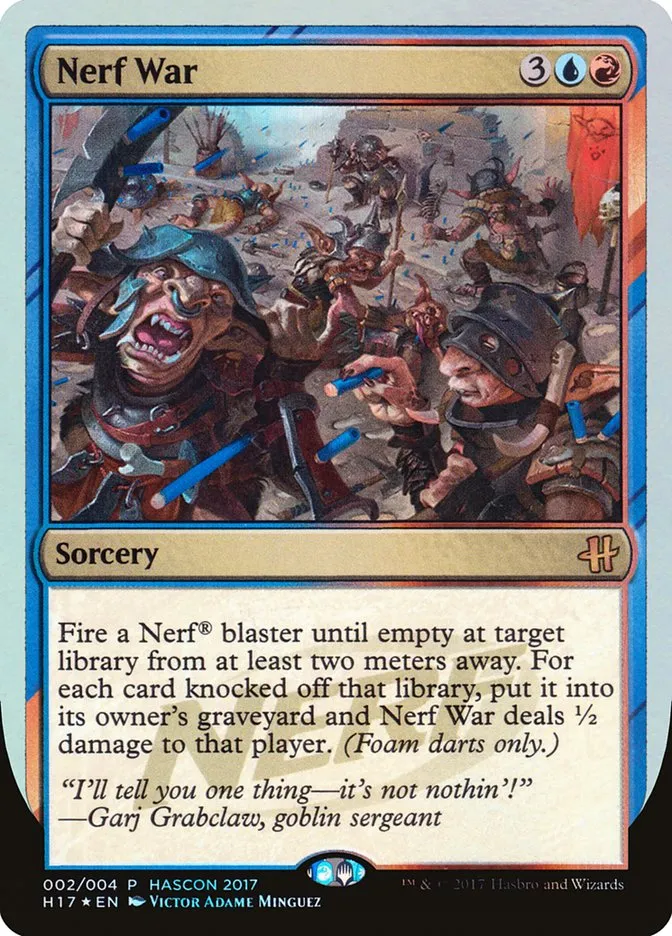 2017 HasCon 2017 Nerf War mythic #2 unlisted card image
